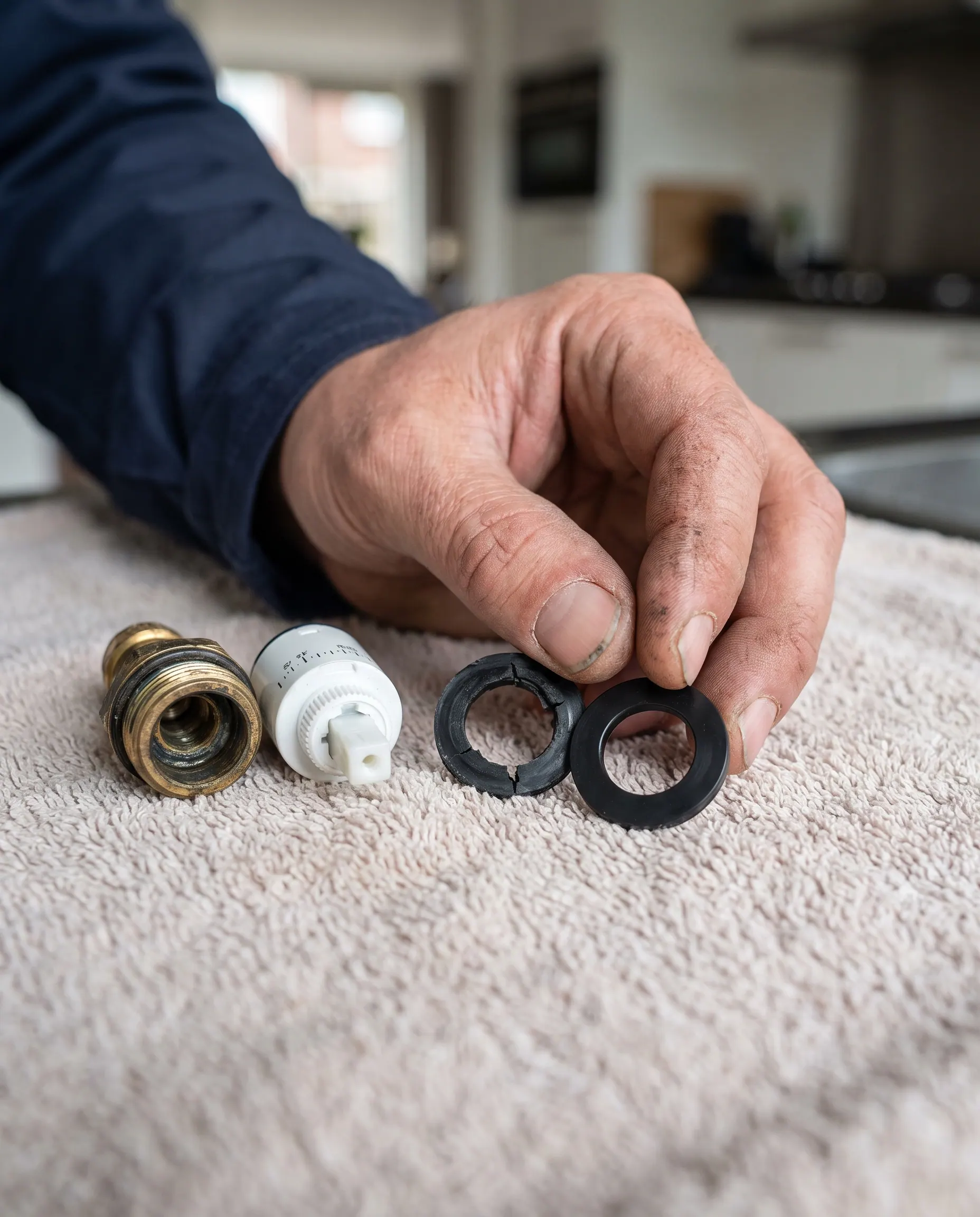 Oud en nieuw kraanleertje naast elkaar met een bovenstuk en cartouche